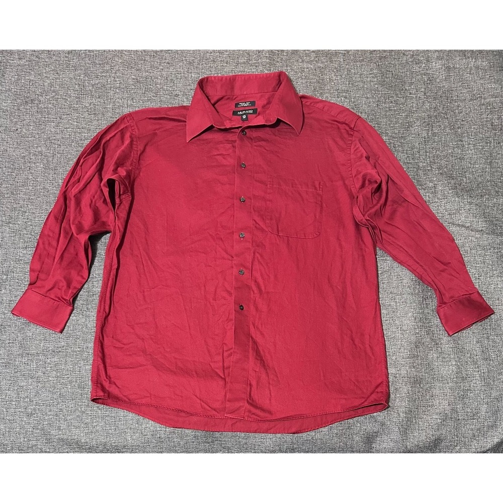 Murano Men's 17 1/2 34 Red Long Sleeve Shirt‎